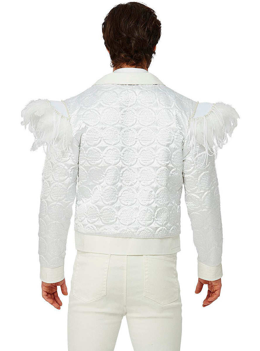 Veste Elton John avec plumes homme