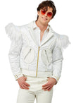 Veste Elton John avec plumes homme