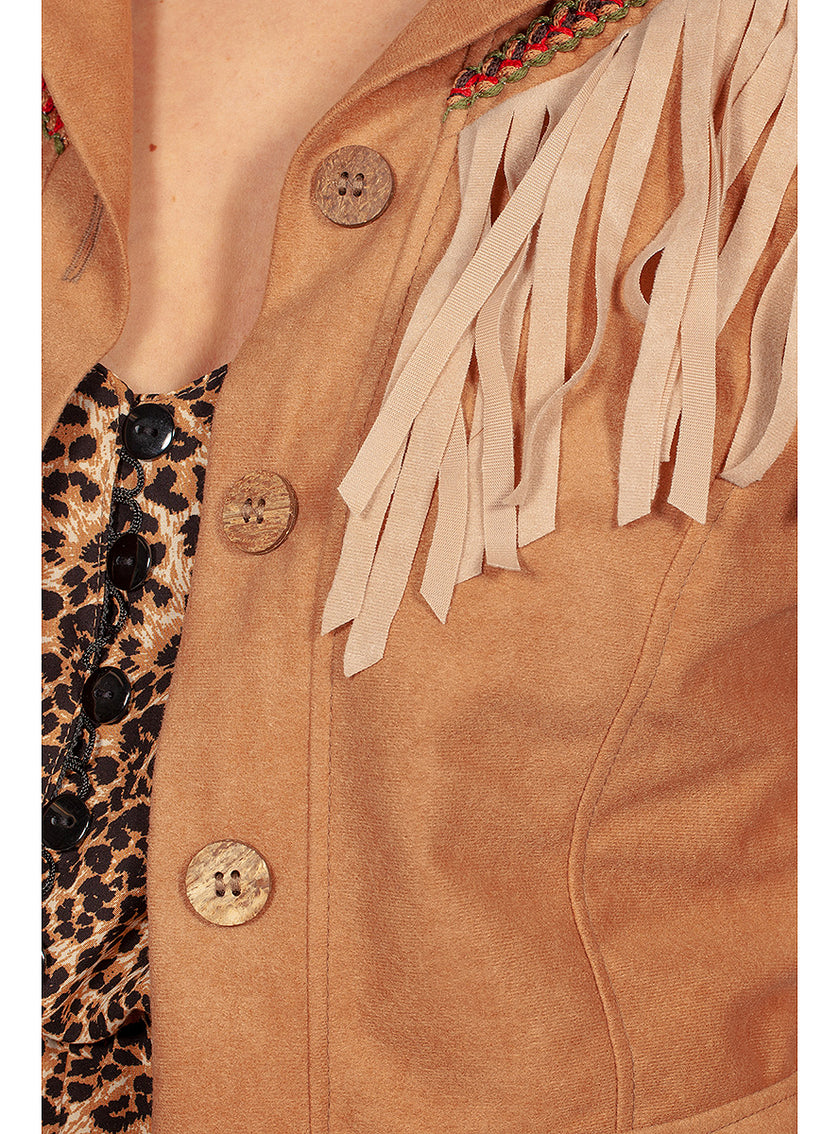 Veste à franges festival femme