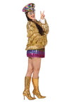 Veste festival dorée femme
