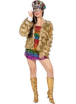 Veste festival dorée femme