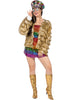 Veste festival dorée femme
