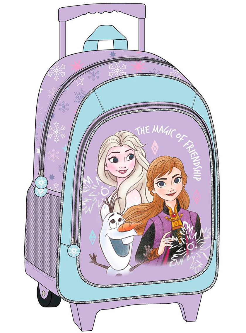 Sac à dos scolaire con à roulettes La reine des Neiges