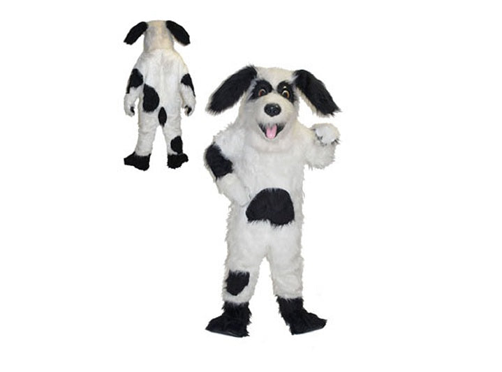 déguisement mascotte ventillée chien en peluche adulte