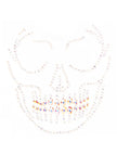Bijoux autocollants visage squelette phosphorescents