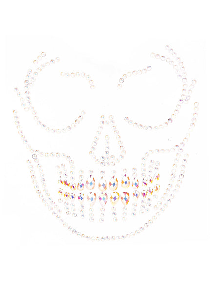 Bijoux autocollants visage squelette phosphorescents