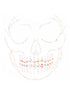 Bijoux autocollants visage squelette phosphorescents