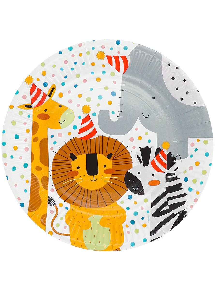 8 assiettes animaux - Safari