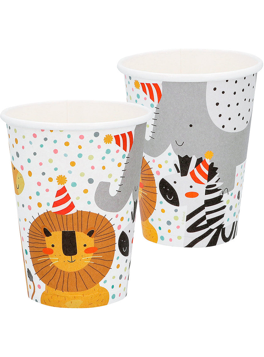 8 gobelets animaux - Safari