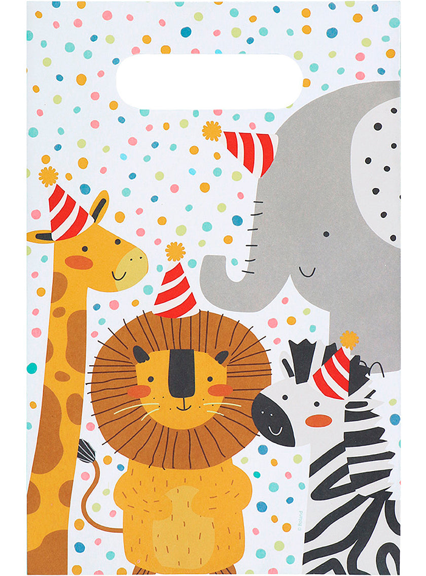 10 sachets à bonbons animaux - Safari