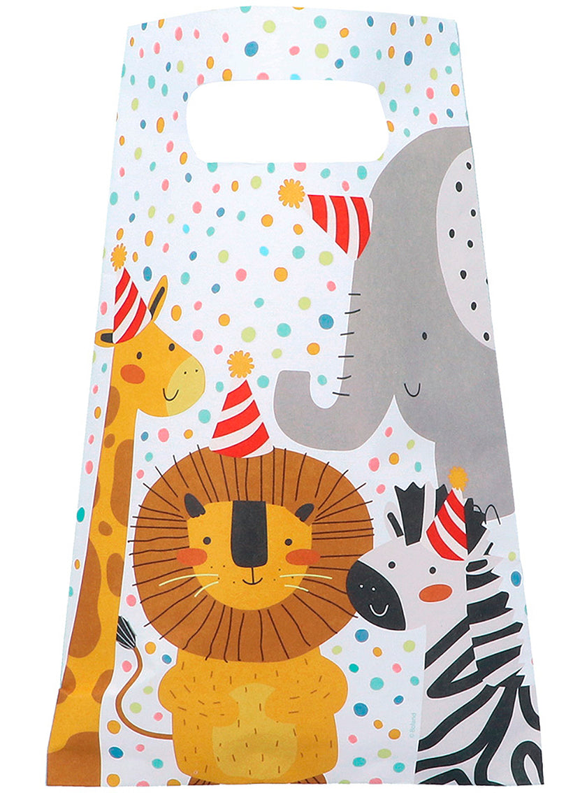 10 sachets à bonbons animaux - Safari