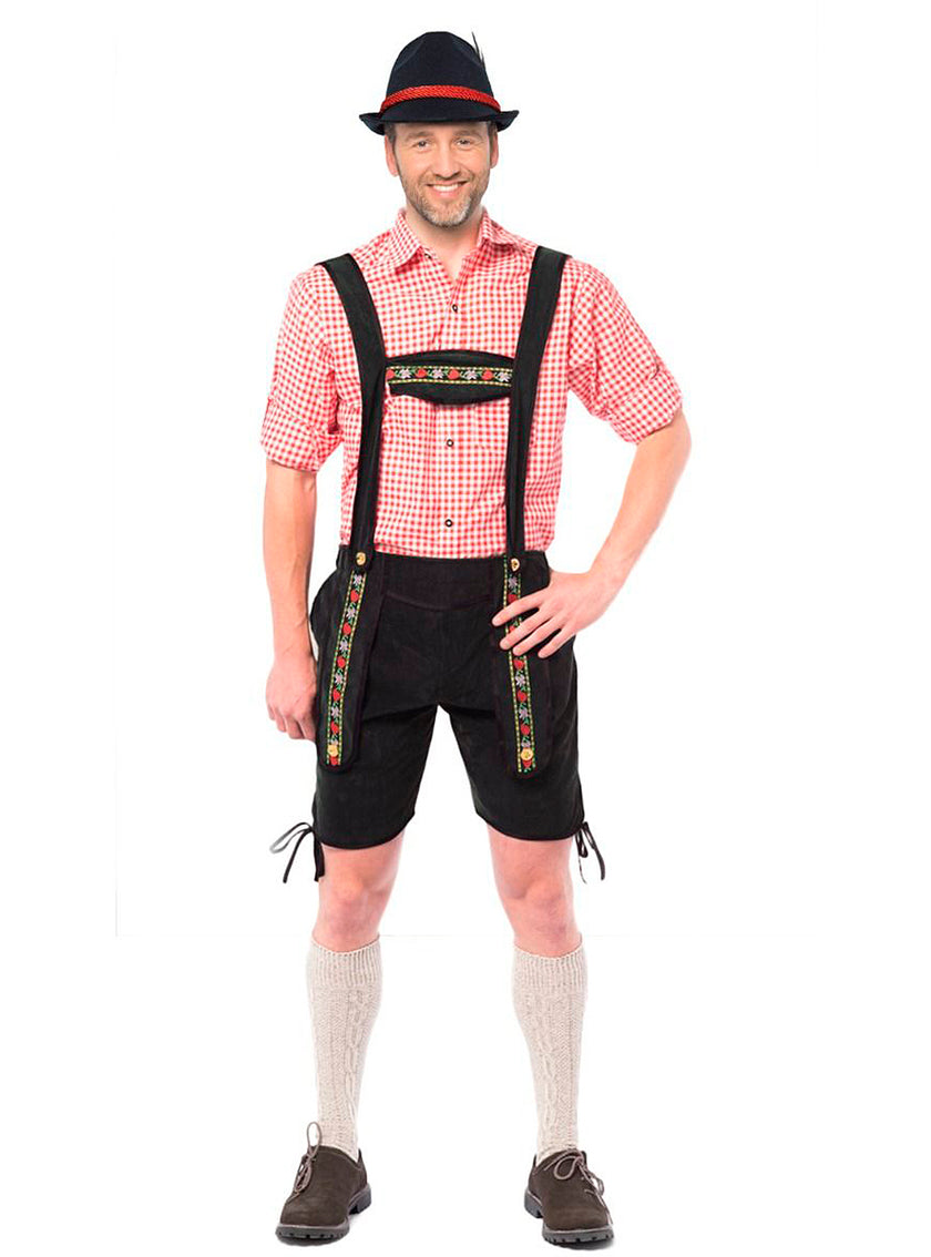 Déguisement Tyrolien  Lederhosen noir court
