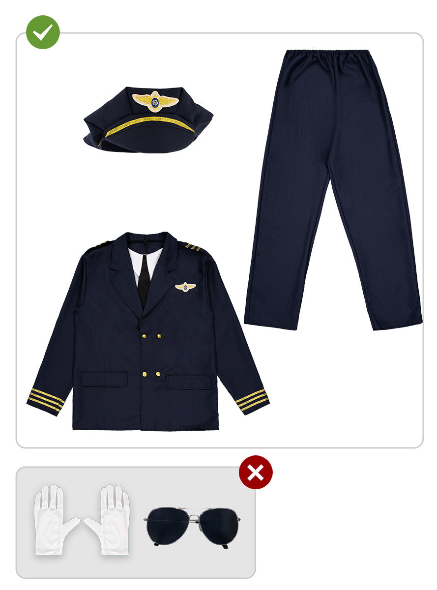 Déguisement pilote d'avion homme grande taille
