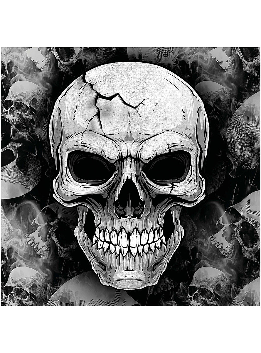 12 serviettes crânes Halloween (33x33cm)