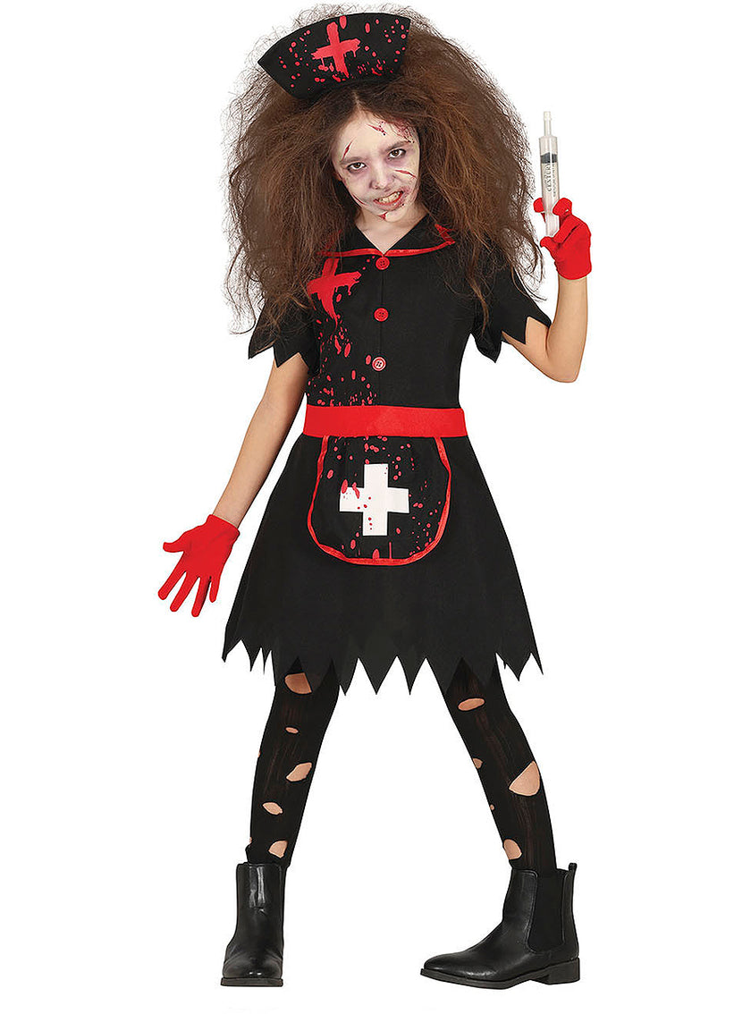 Déguisement infirmière sombre et sanglante fille