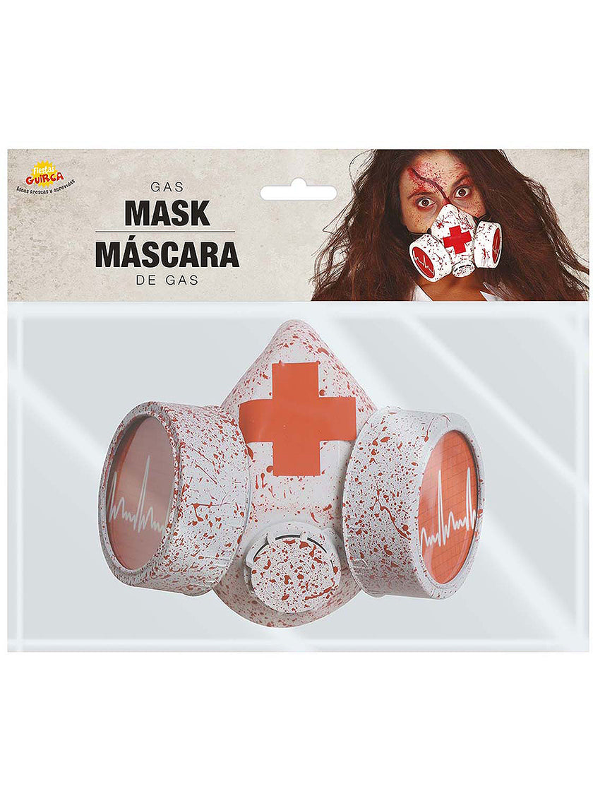 Masque à gaz nucléaire en sang