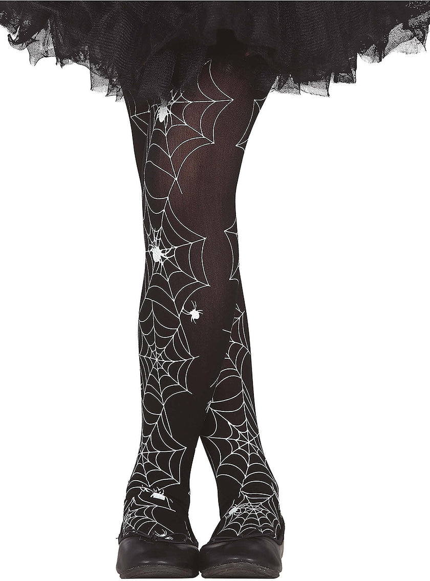 Collants  toile d'araignée fille