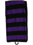 Collants sorcière à rayures noires et violettes femme