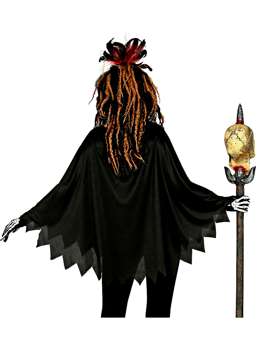 Poncho squelette vaudou femme