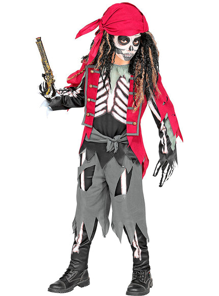 Déguisement squelette pirate garçon