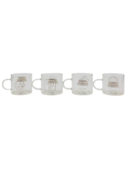 4 mugs Super Mario Bros personnages