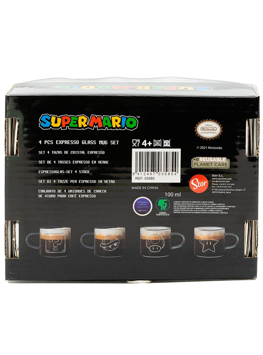 4 mugs Super Mario Bros personnages