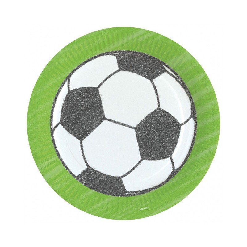 8 assiettes football (23 cm)