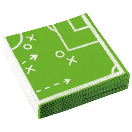 20 serviettes football (33x33 cm)