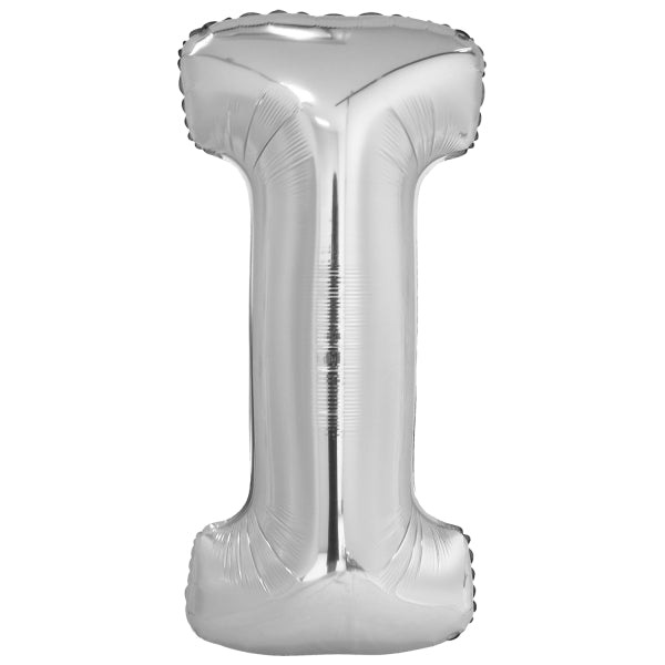 Ballon lettre I argenté (86 cm)