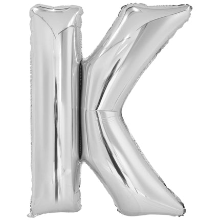 Ballon lettre K argenté (86 cm)