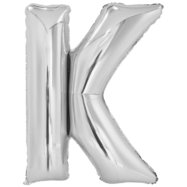Ballon lettre K argenté (86 cm)