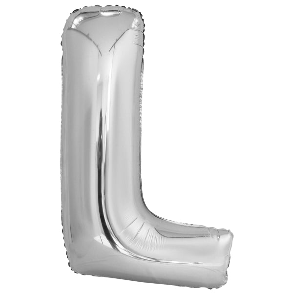 Ballon lettre L argenté (86 cm)