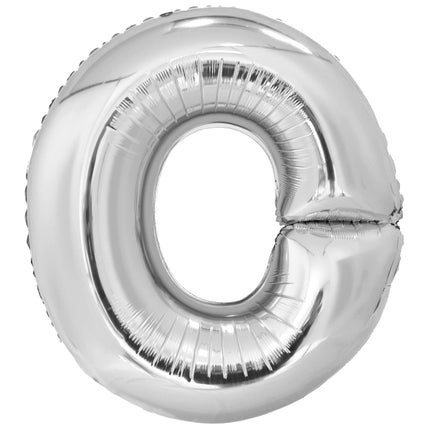Ballon lettre O argenté (86 cm)