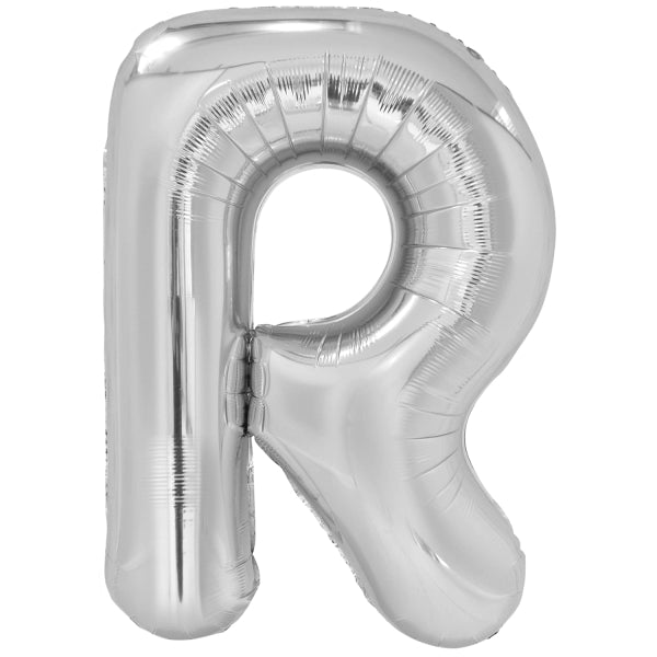 Ballon lettre R argenté (86 cm)