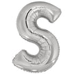 Ballon lettre S argenté (86 cm)