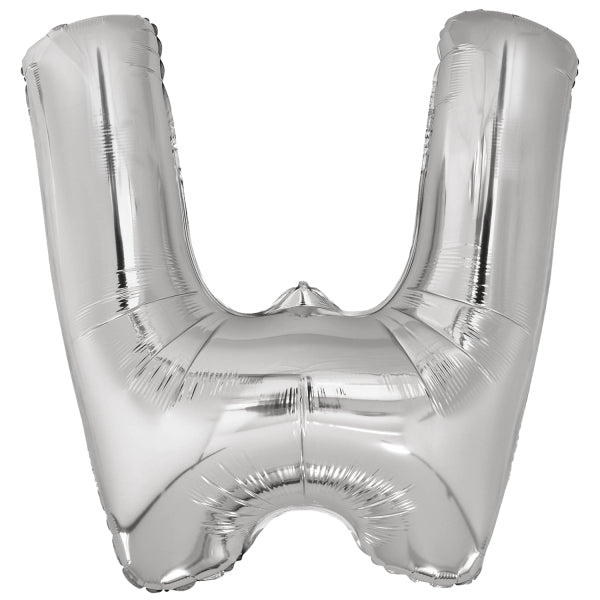 Ballon lettre W argenté (86 cm)