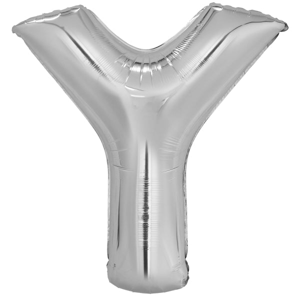 Ballon lettre Y argenté (86 cm)
