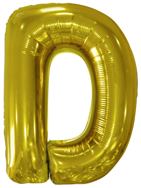 Ballon lettre D doré (86 cm)