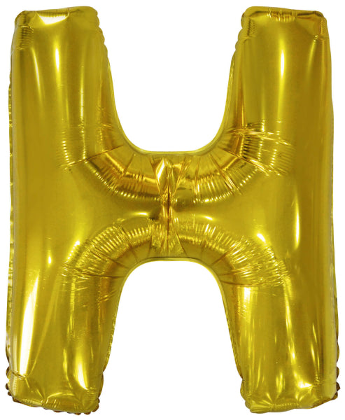 Ballon lettre H doré (86 cm)