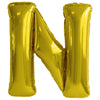 Ballon lettre N doré (86 cm)