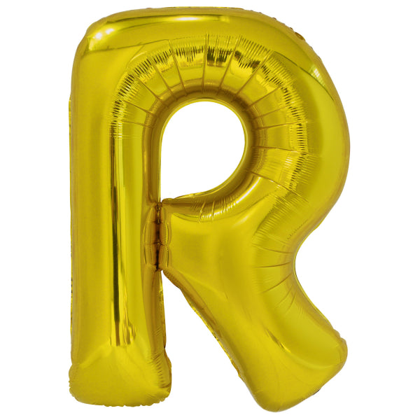 Ballon lettre R doré (86 cm)