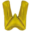 Ballon lettre W doré (86 cm)