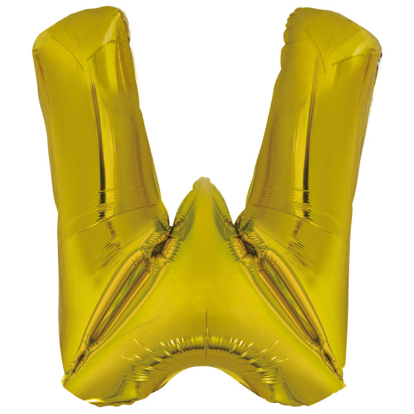 Ballon lettre W doré (86 cm)