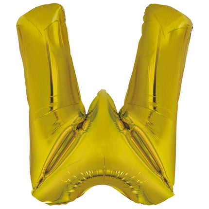 Ballon lettre W doré (86 cm)