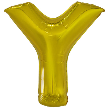 Ballon lettre Y doré (86 cm)