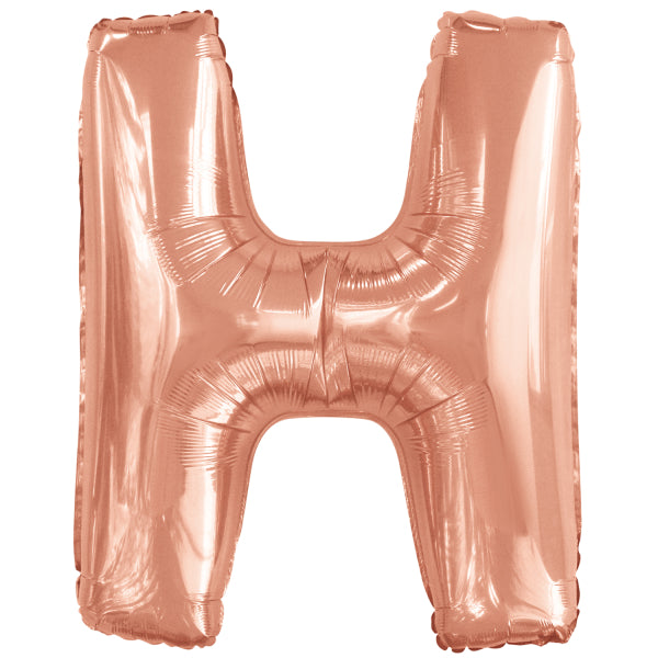 Ballon lettre H rose gold (86 cm)