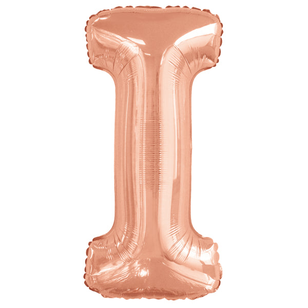 Ballon lettre I rose gold (86 cm)