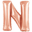 Ballon lettre N rose gold (86 cm)