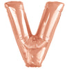 Ballon lettre V rose gold (86 cm)
