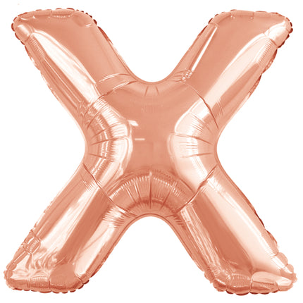 Ballon lettre X rose gold (86 cm)